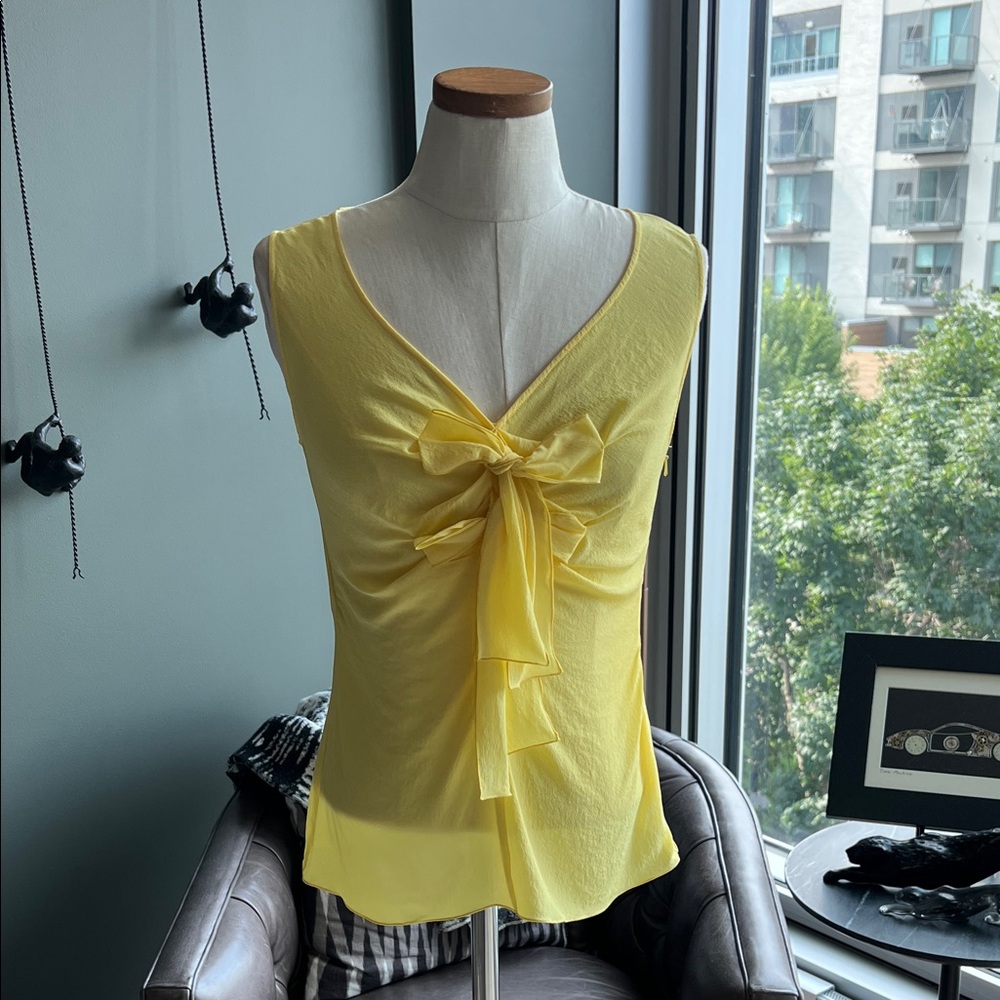 Boutique Moschino Silk Bow Front Sleeveless Top Size 8